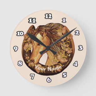Lucky Horse Clock Ronde Klok