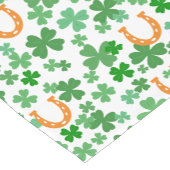 Lucky Horseshoe Four Leaf Clover St Patrick's Day Korte Tafelloper (Hoek)