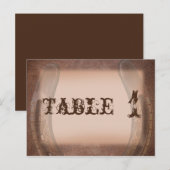 Lucky Horseshoe sur le numéro de table en cuir Bro (Devant / Derrière)