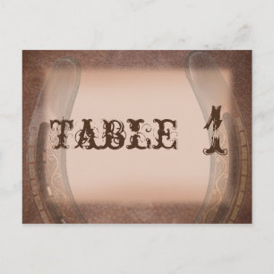 Lucky Horseshoe sur le numéro de table en cuir Bro