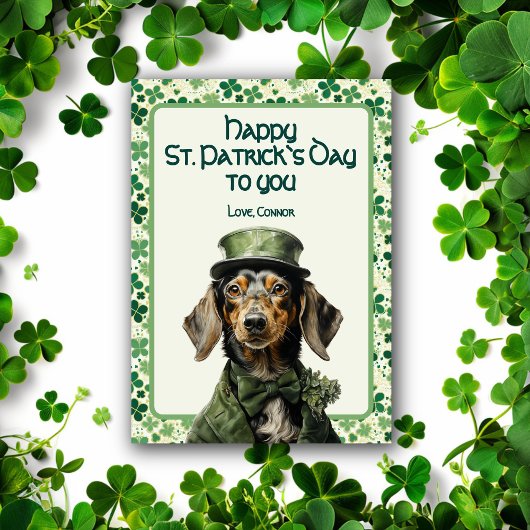 Lucky Hound: St. Patrick's jachthond Feestdagenkaart