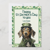 Lucky Hound: St. Patrick's jachthond Feestdagenkaart (Voorkant)