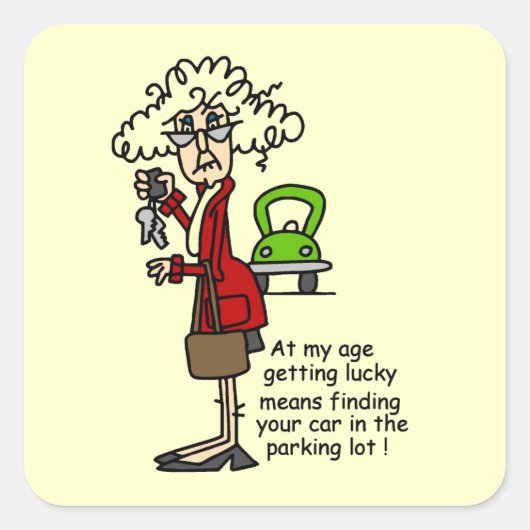 Lucky Humor krijgen Vierkante Sticker (Voorkant)