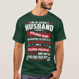 Lucky Husband van welzijnsvrouw en ouderenzorg is T-shirt