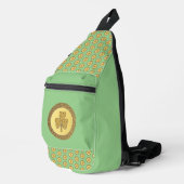 ]Lucky Ierse Shamrock gouden munt Sling Bag (Rechterhoek)