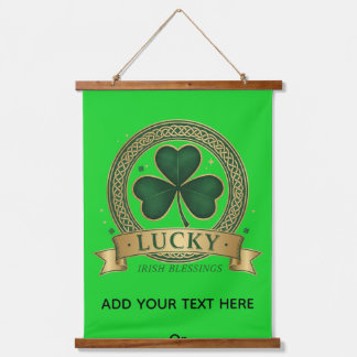 Lucky Ierse Shamrock Keltische wandtapijtontwerp Hangend Wandkleed