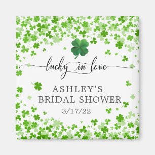 Lucky in Love 4 Leaf Clover Vrijgezellenfeest Favo Magneet