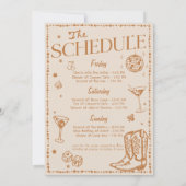 Lucky In Love Bachelorette Weekend Kaart (Achterkant)