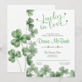 Lucky in Love Bridal Shower Invitation (Devant / Derrière)