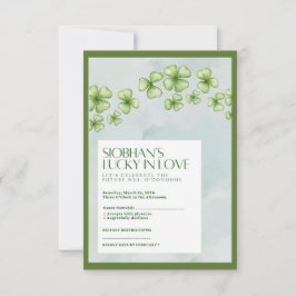 Lucky in Love Bridal Shower Response Card RSVP Kaartje