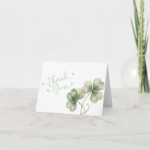 Lucky in Love Bridal Shower Thank You Card | St. P