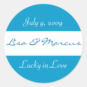 "Lucky in Love" Bruiloft Sticker