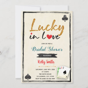 Lucky in love casino bruids douche uitnodiging