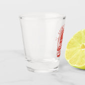 Lucky in Love Casino Hand getrokken Vegas Bachelor Shot Glas (Links)