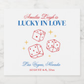 Lucky In Love Casino vrijgezellenweekend Sparkling Wijnetiket (Enkel label)