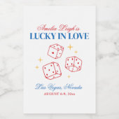 Lucky In Love Casino vrijgezellenweekend Wijn Etiket (Enkel label)