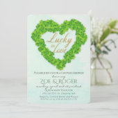 Lucky In Love Clover Couples Douche Invitation (Debout devant)