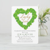 Lucky In Love Clover Couples Douche Invitation (Debout devant)