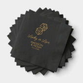 Lucky in Love Custom Wedding Foil serviettes empil (Insitu (empilé))