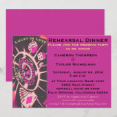 Lucky in Love Dice Rehearsal Dinner Kaart (Voorkant / Achterkant)