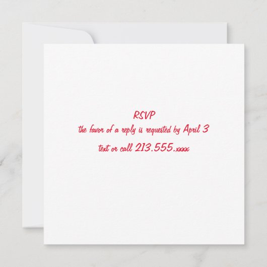 Lucky in Love Faire-part de mariage (Dos)