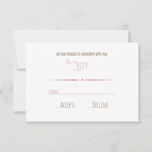 Lucky in Love Fortune cookies de mariage carte RSV (Dos)