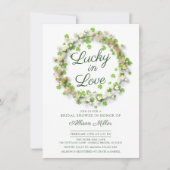 Lucky in Love Golden Shamrocks Vrijgezellenfeest Kaart (Voorkant)