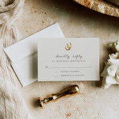 Lucky in Love Horseshoe Wedding Carte RSVP