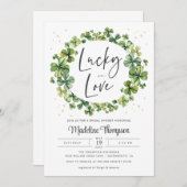 Lucky in Love Invitation à la douche nuptiale (Devant / Derrière)