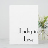 "Lucky in Love" , invitation de mariage, de fiança (Debout devant)