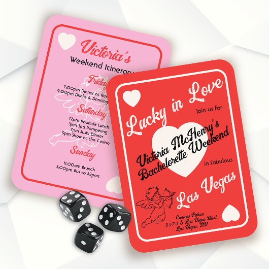 Lucky in Love Jeu Carte Bachelorette Week-end