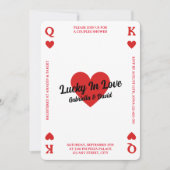 Lucky In Love Jouer Carte Coeur Couples Douche (Devant)
