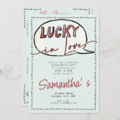 Lucky In Love Las Vegas Casino Moderne Bachelorett Kaart (Voorkant / Achterkant)