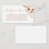 Lucky In Love, Lottery Ticket Insertion Carte (Devant / Derrière)