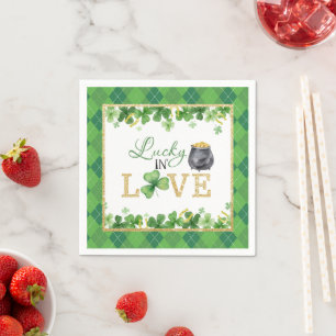 Lucky in Love Napkins Servet
