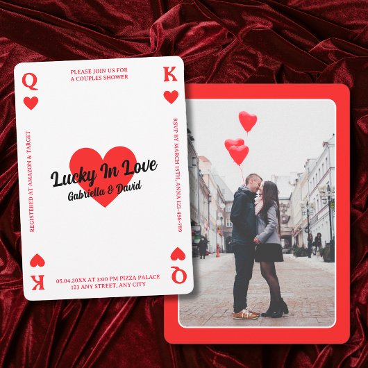 Lucky In Love Photo Jouer Carte Couples Douche