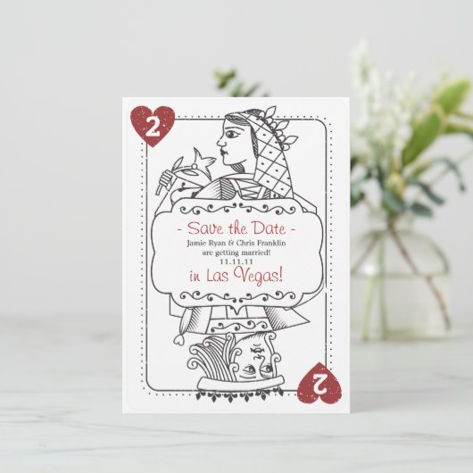 Lucky in Love Save the Date - 2 of Hearts (Debout devant)