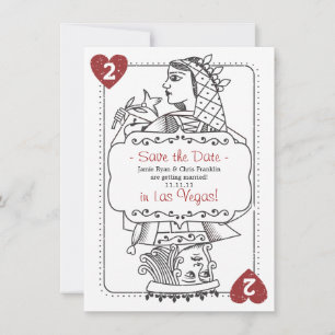 Lucky in Love Save the Date - 2 of Hearts