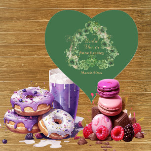 Lucky in Love Shamrock Green Gold Vrijgezellenfees Hart Sticker