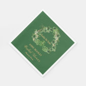 Lucky in Love Shamrock Green Gold Vrijgezellenfees Servet (Hoek)