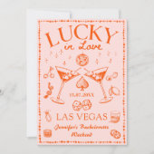 Lucky In Love Spelen Kaart Bachelorette Weekend (Voorkant)