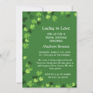Lucky In Love St. Patrick's Day BABYShower KAART