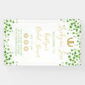 Lucky In Love St. Patrick's Day Bruidsfeest Spandoek (Horizontaal)