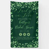 Lucky In Love St. Patrick's Day Bruidsfeest Spandoek (Verticaal)