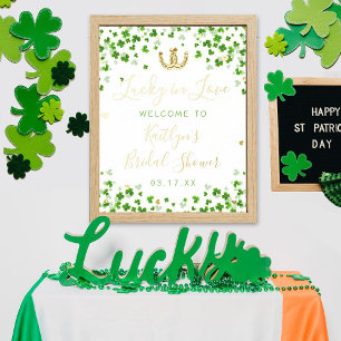 Lucky in Love St. Patrick's Day Vrijgezellenfeest  Folie Afdrukken