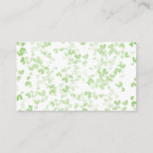Lucky In Love St. Patrick's Day Vrijgezellenfeest Informatiekaartje (Achterkant)