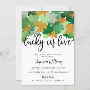 Lucky in Love St. Patrick's Day Vrijgezellenfeest Kaart