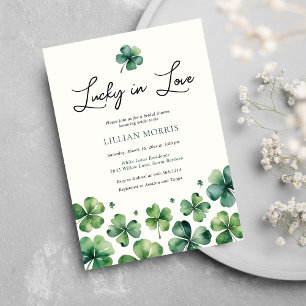 Lucky in Love St. Patrick's Day Vrijgezellenfeest Kaart