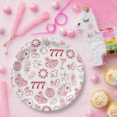 Lucky in Love Vegas Bachelorette Papieren Bordje (Feest)