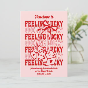 Lucky in Love Vegas Bachelorette Party Uitnodiging